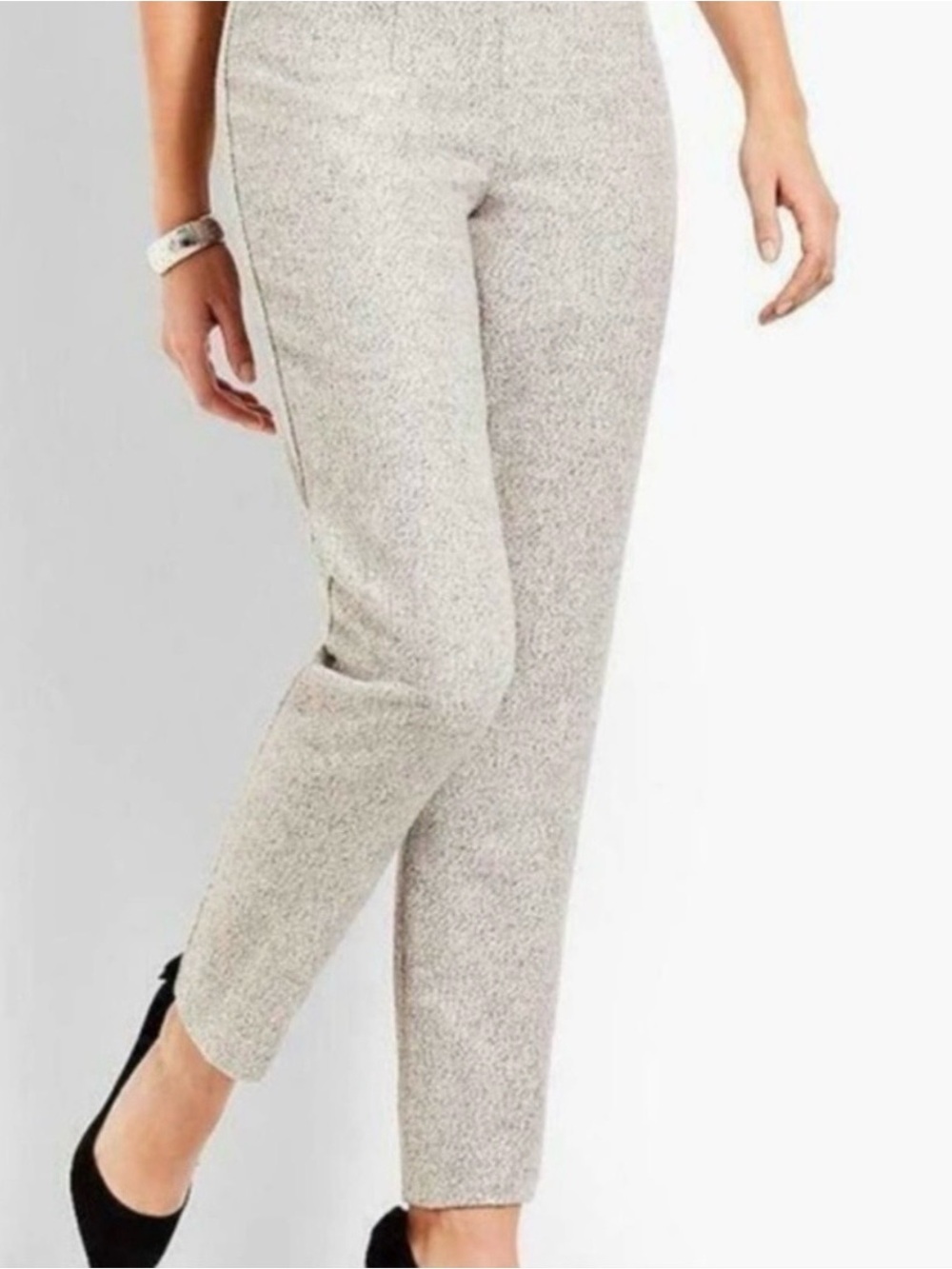 Talbots RSVP Wool Blend Gray Sequin Pants size 12P